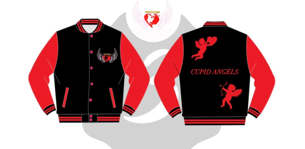 Cupid Angels Valentine Varsity Jacket